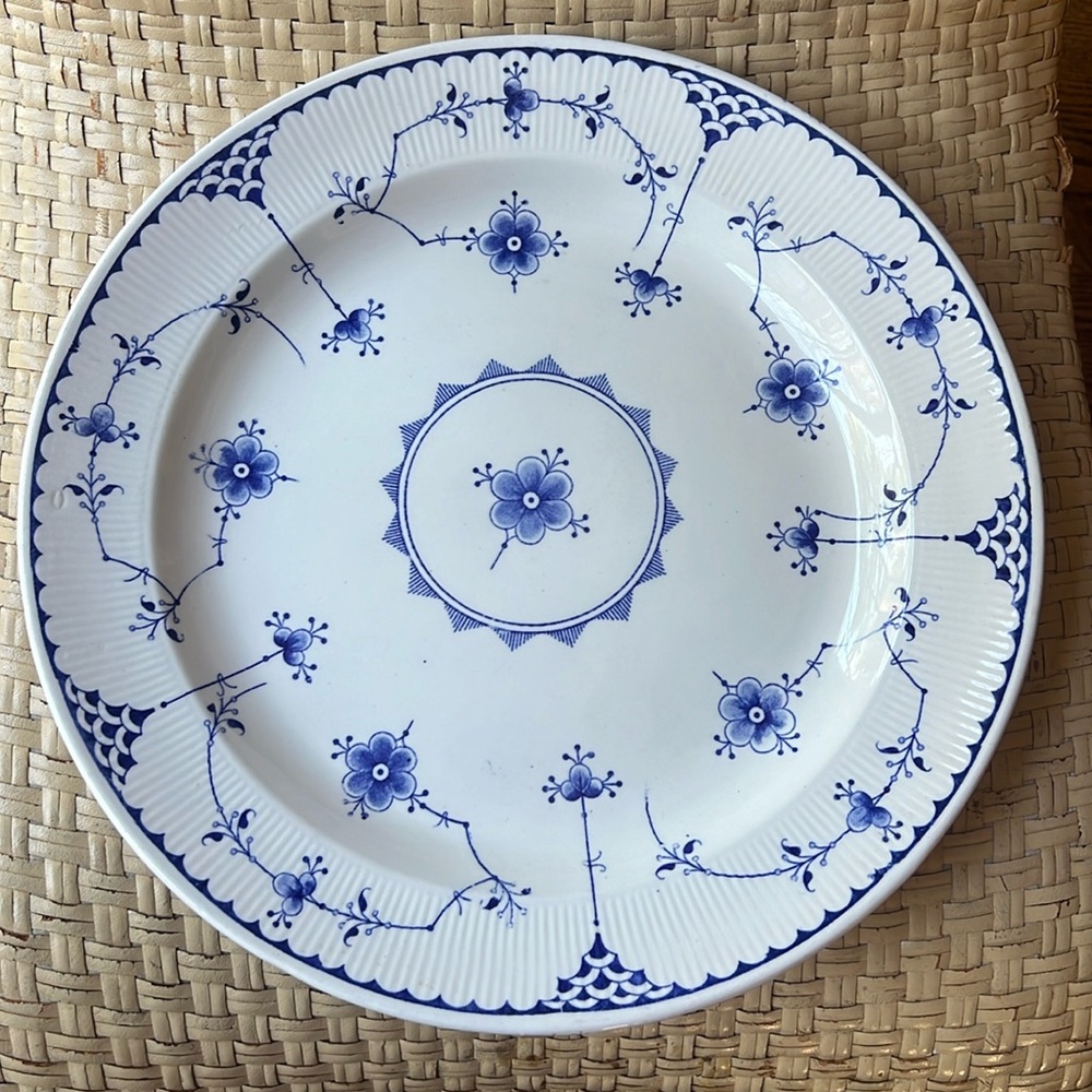 FURNIVALS  LIMITED PATTERN BLUE FLOWER PLATTER 14”